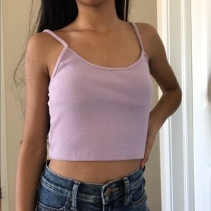 lilac brandy cropped skylar tank